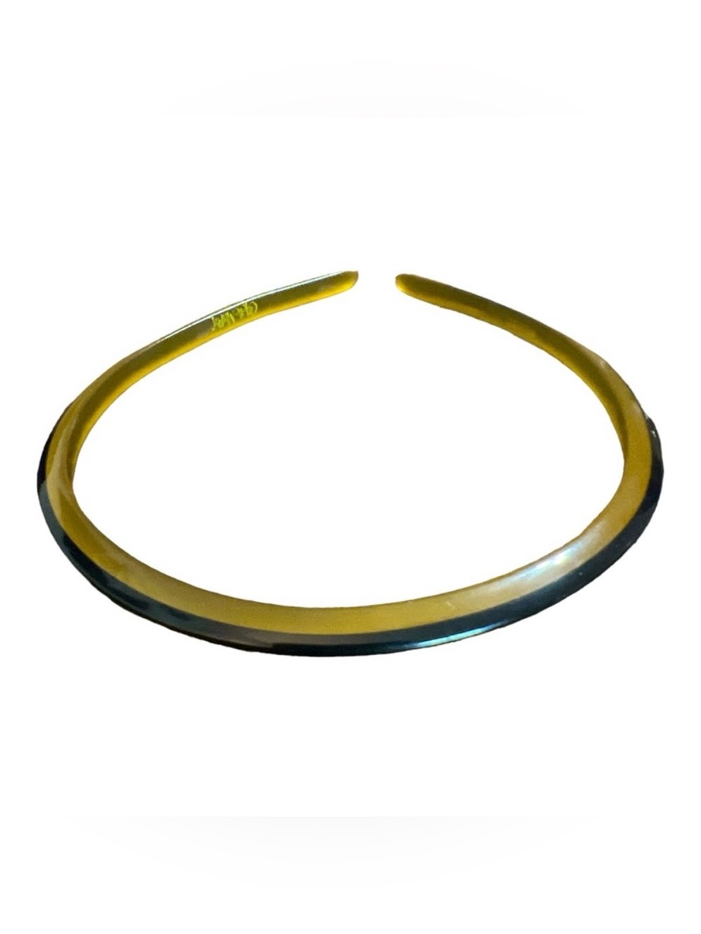 COLETTE‎ MALOUF Gold & Black Thin, Angular Headband, Made in France